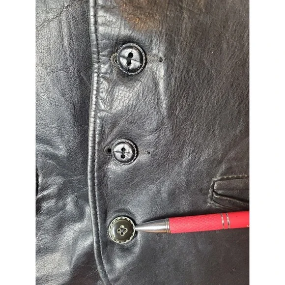 Vintage Schott NYC Sportswear XL Extra Large‎ Black Leather Biker Vest Made USA